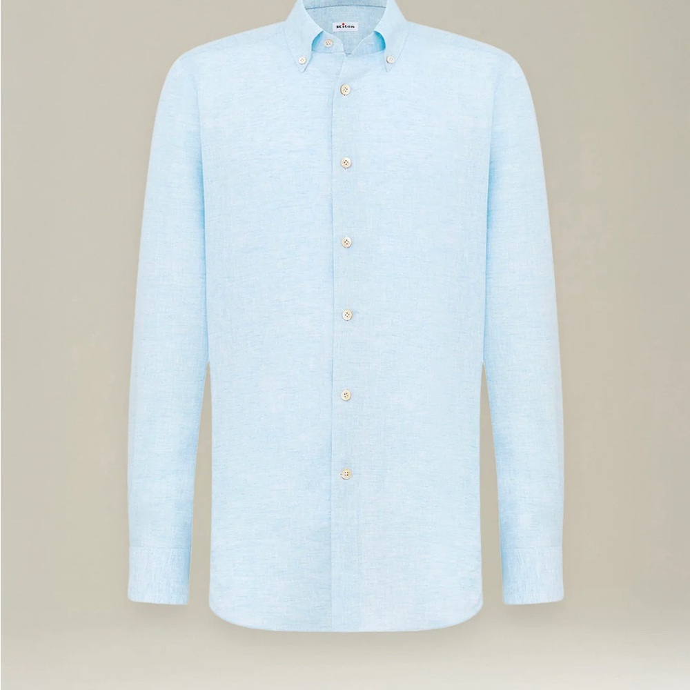 kiton essential 100% linen shirt